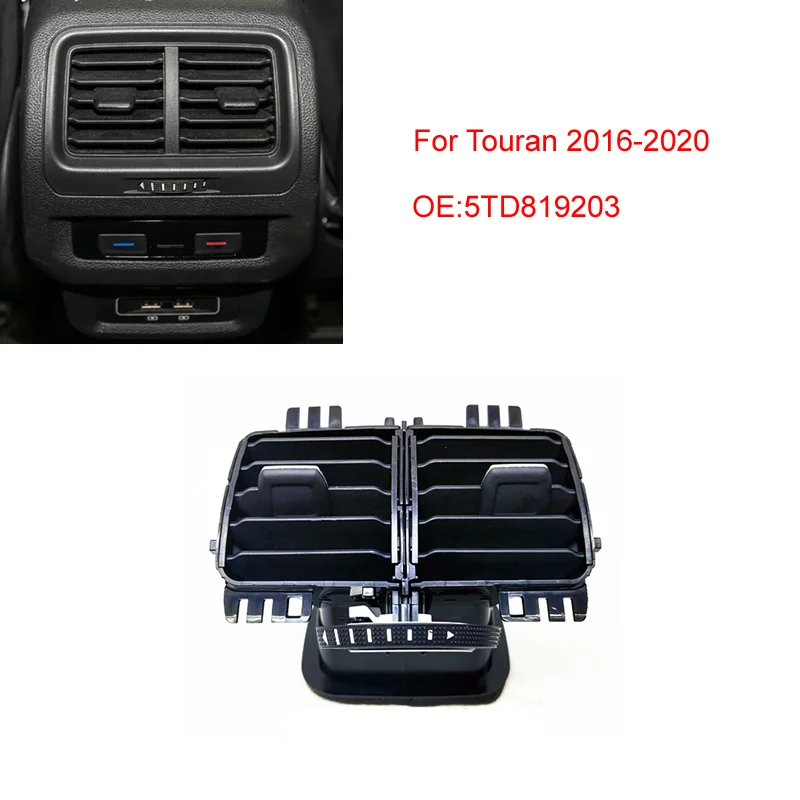 

Rear Center Armrest Fresh Air Outlet Vent Assembly For VW Touran 2016 2017 2018 2019 2020 5TD 819 203 5TD819203
