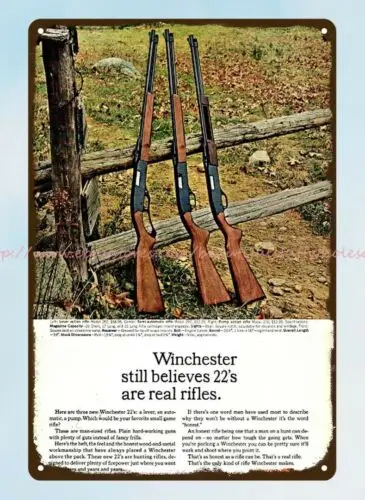 1964 rifle hunting firearm WINCHESTER metal tin sign metal nostalgic signs