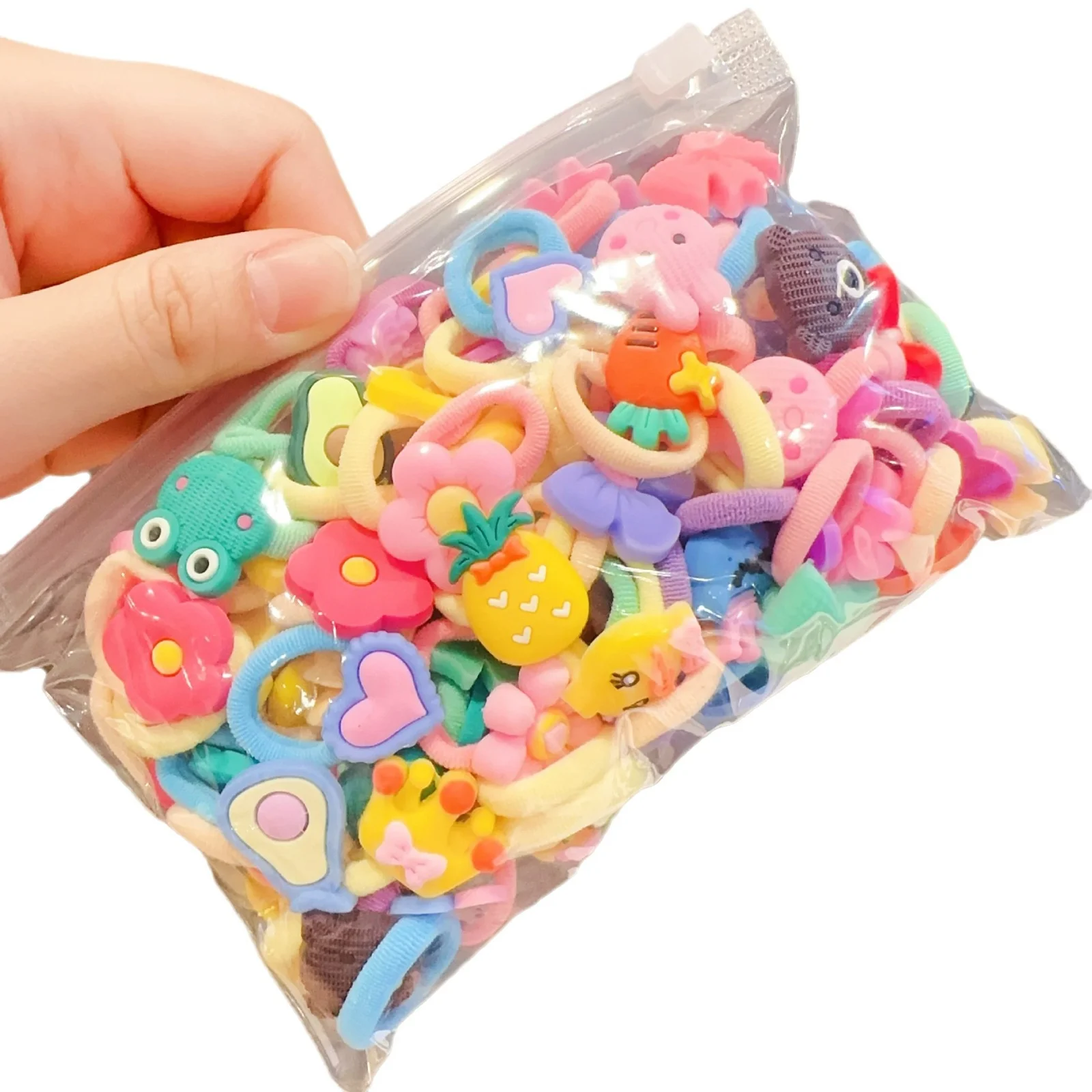 Elástico para crianças, Elástico para meninas, Elástico alto, Durável Acessórios para o Cabelo, Pequeno Scrunchie