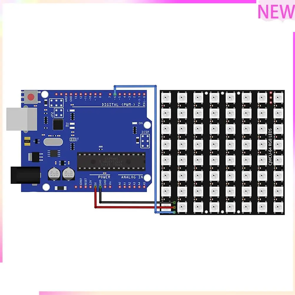 B27B 3 X U 64 Panel Matriks LED Modul CJMCU-8X8 Kompatibel dengan UNTUK Arduino dan Raspberry Pi