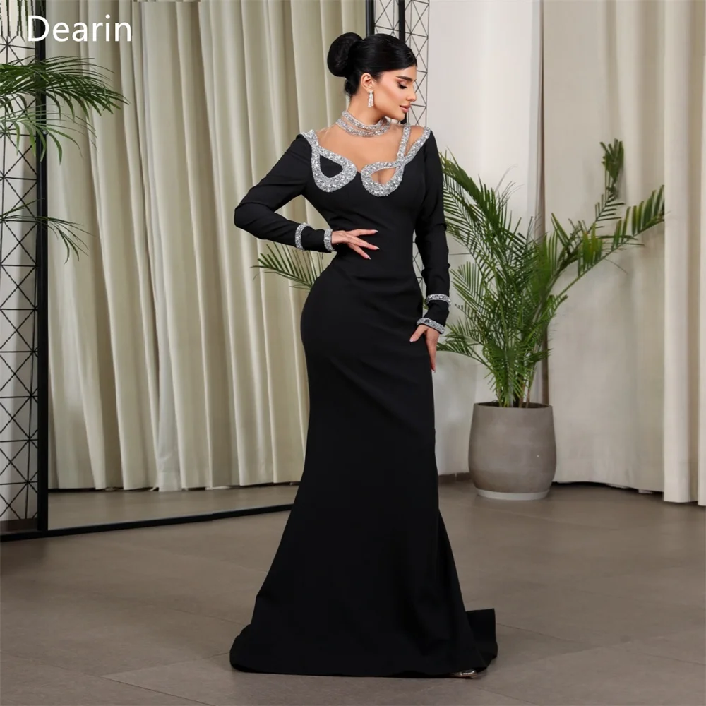 

Formal Dress Dearin Halter A-line Floor Length Skirts Beading Bespoke Occasion Dresses Prom Saudi Arabia Evening Gown