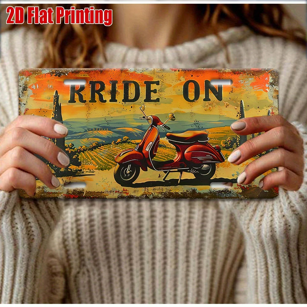 Printing, , Vintage Metal License Plate, Outdoor Wall Decoration , 