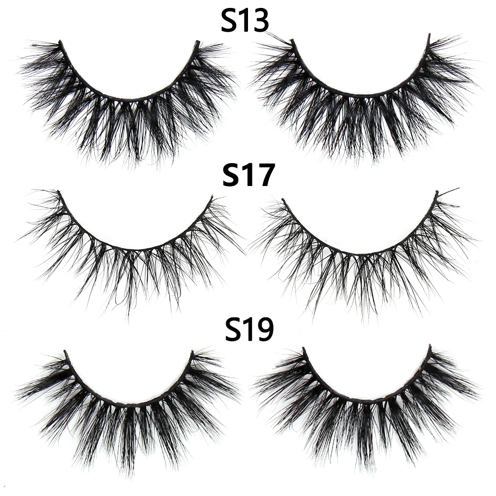 FOXESJI Make-up Nerz Wimpern Flauschige weiche volle gefälschte Wimpern Dicke falsche Wimpern Wispy Lash Extension Natürliche 3D-Augen-Nerzwimpern – Detail 22