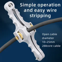 SAIVXIAN SI-01 Longitudinal Opening Knife Longitudinal Sheath Cable Slitter Fiber Optical Cable Stripper 10-25mm Cable Cutter