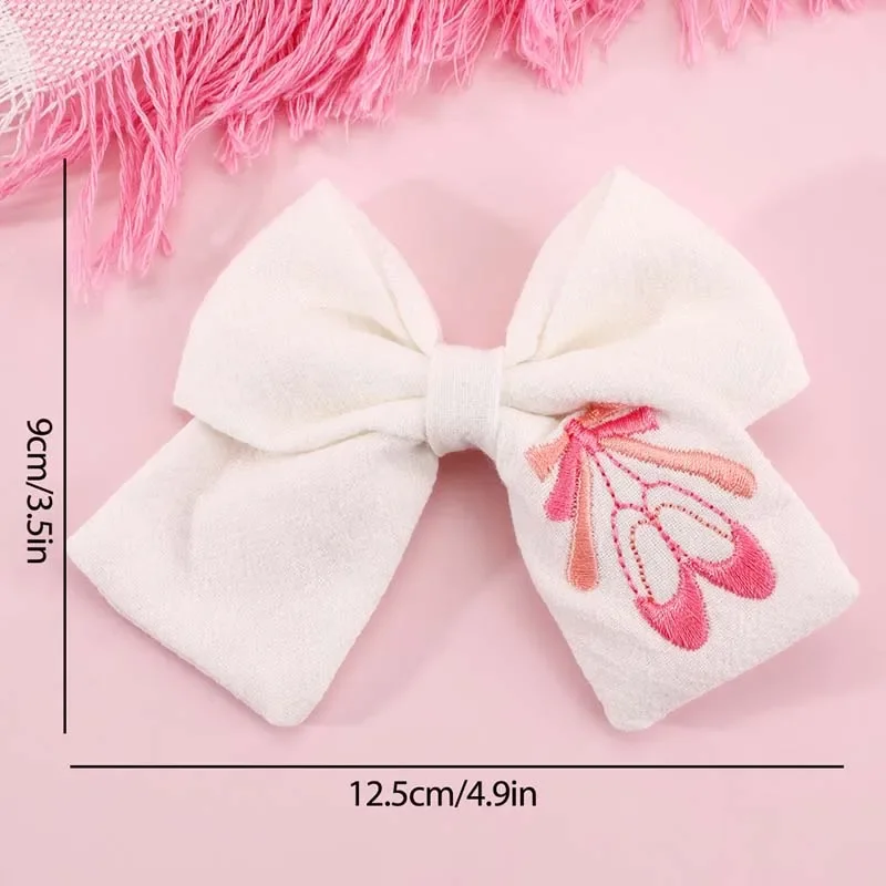 Oaoleer Cute Dancing Shoes Print Hairpin For Kids Girl Lovely Handmade Bowknote Hairclip Barrettes Headwear Baby Hair Accessorie