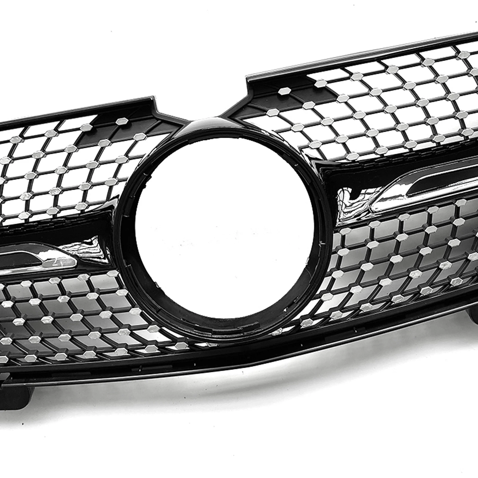 Front Grille For Mercedes-Benz X164 GL-Class GL320 GL450 2007 2008 2009 Silver/Black Upper Bumper Hood Mesh Racing Grill Grid