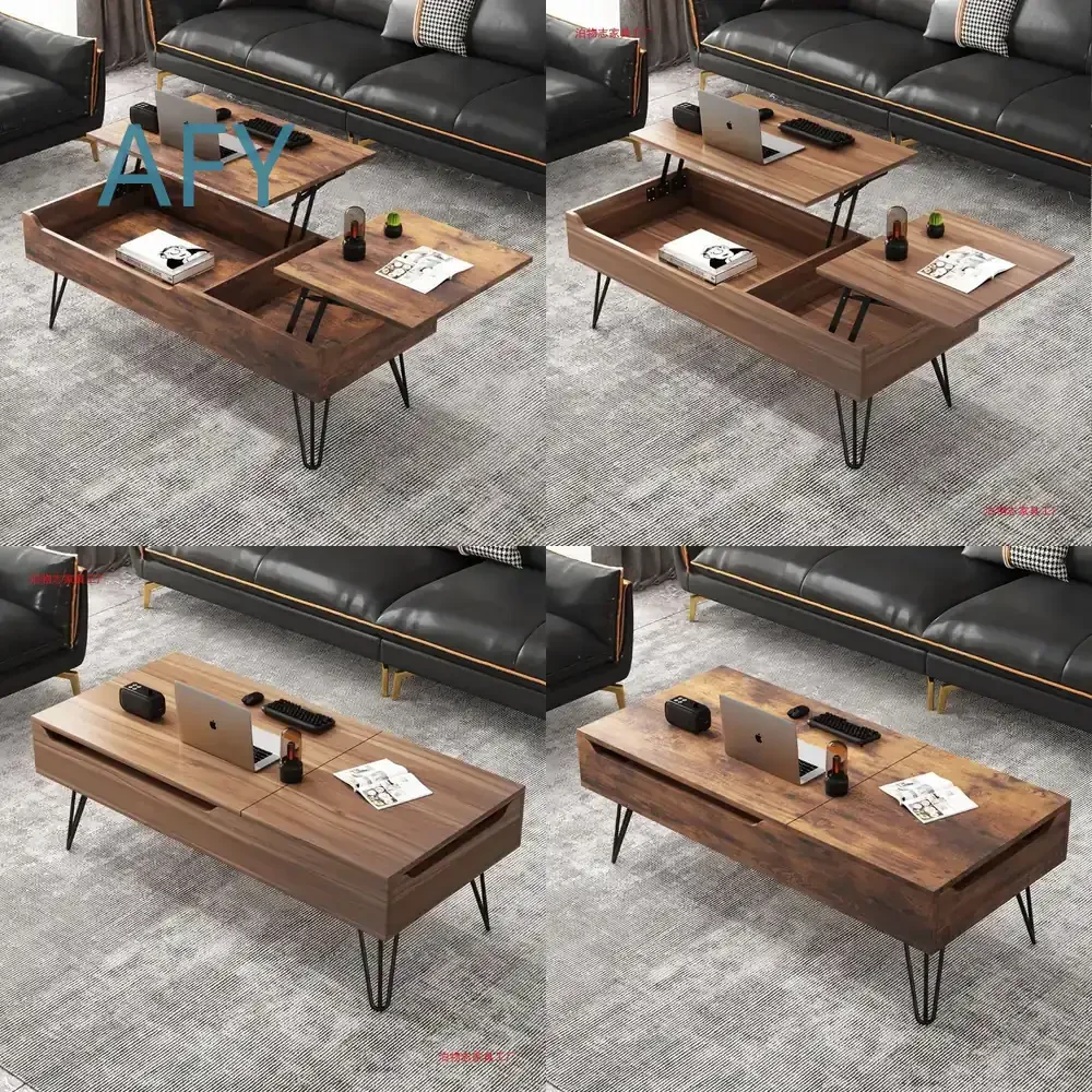 Foldable Height Adjustable Coffee Table for Small Spaces Convertible Dining Table for Living Room Nordic Minimalist Multi