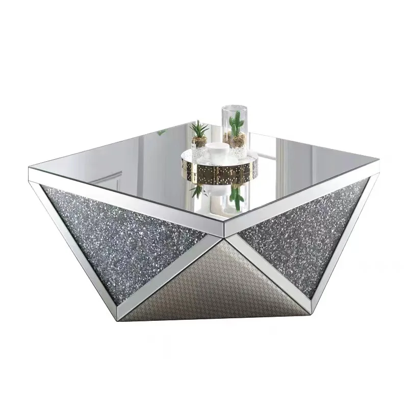 

Nordic light luxury modern coffee table size household tea table fashion glass mirror furniture living room Internet celebrity c
