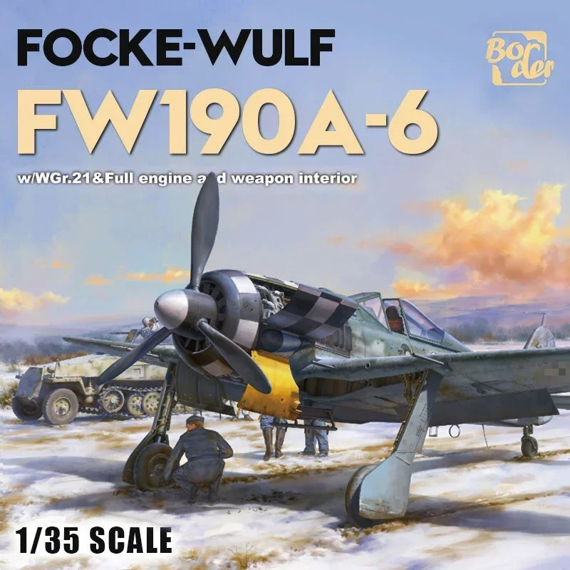 Border Model Assembly Aircraft Scale Model Kit BF-003 FW190-A6 Butcher Bird Fighter 1/35 Scale