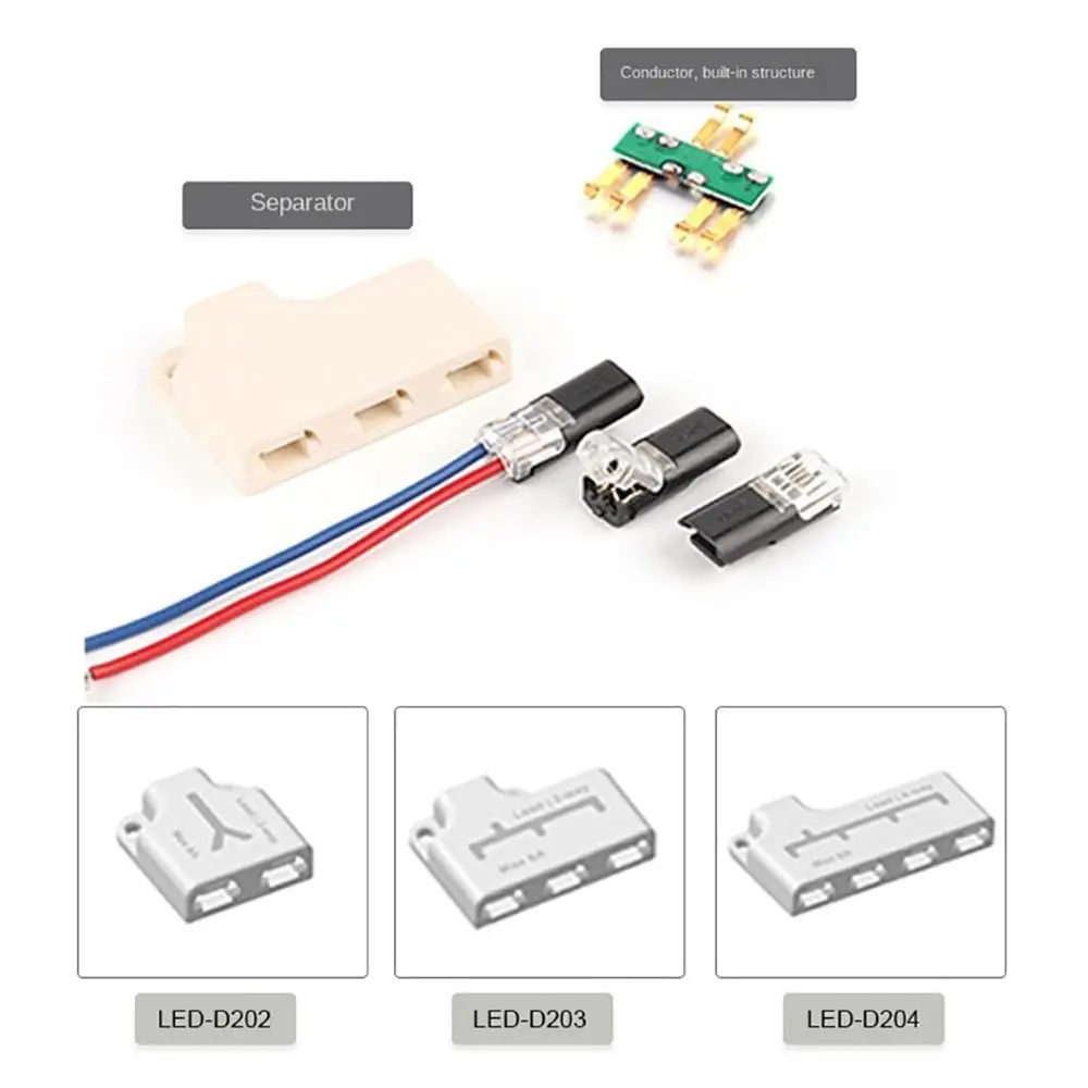 Новый-разъем-разветвитель-для-проводов-18~22awg-2-контактный-быстрозажимной-клеммный-блок