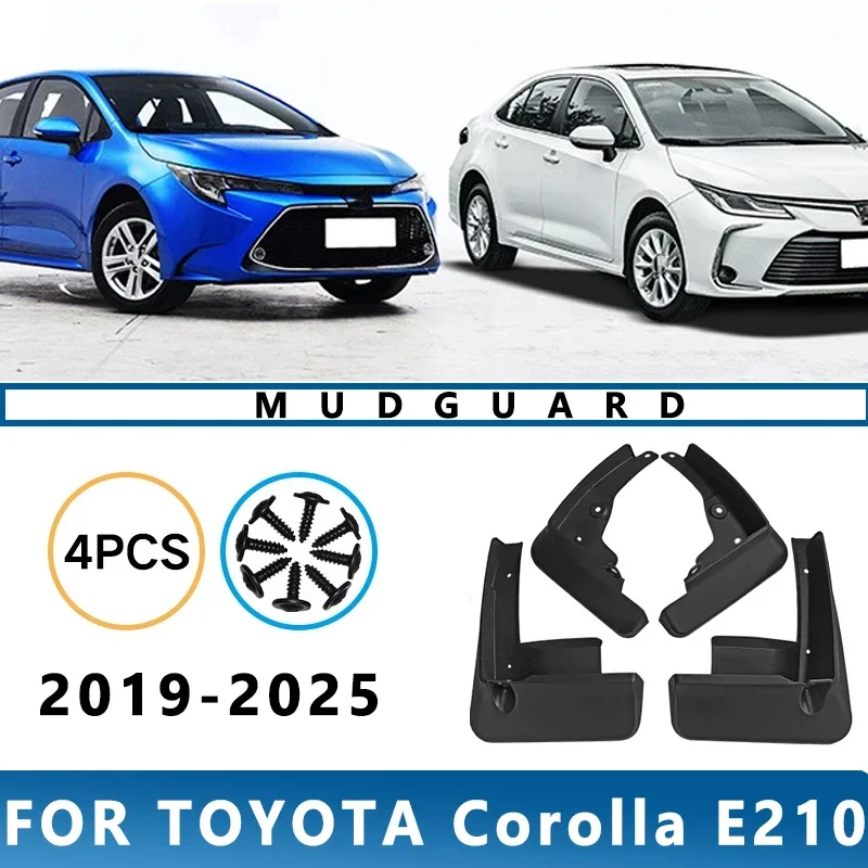 Mud Flaps Fit for TOYOTA Corolla E210 2019-2025 2020 2021 2022 Mudguards Tire Fenders Splash Proof Accessories Wheel Guards 4ps