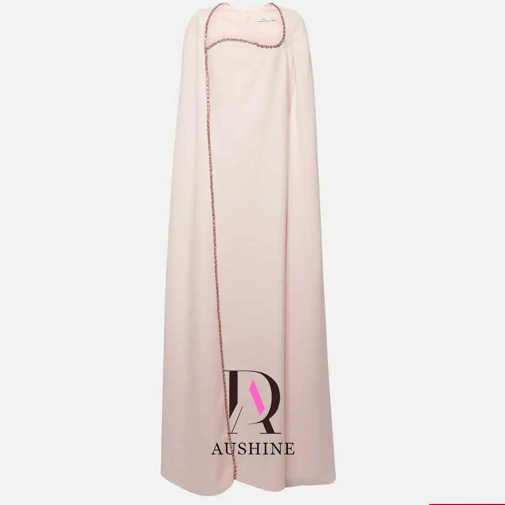 Aushine-vestido de noche de cumpleaños de lujo para mujer, largo hasta el suelo, sin mangas, elegante, vestidos de fiesta de boda, 2024Fu