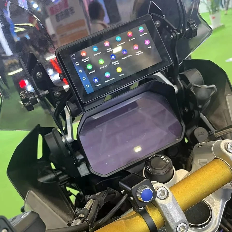 AZTON Parts Accessories for  GS 1250 Adventure with Holder Include Cameras Android Auto CarPlay Hands-Free Phone Navigation