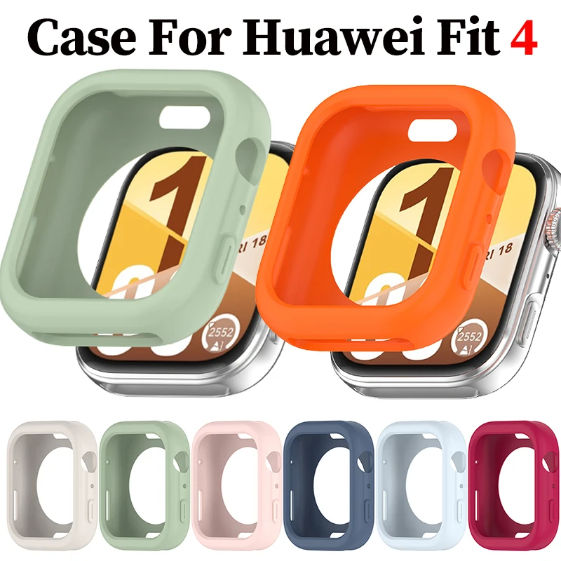

Силиконовый чехол из ТПУ для Huawei Watch Fit 4, защитная пленка для экрана умных часов, бампер для Huawei Fit4, защитный чехол