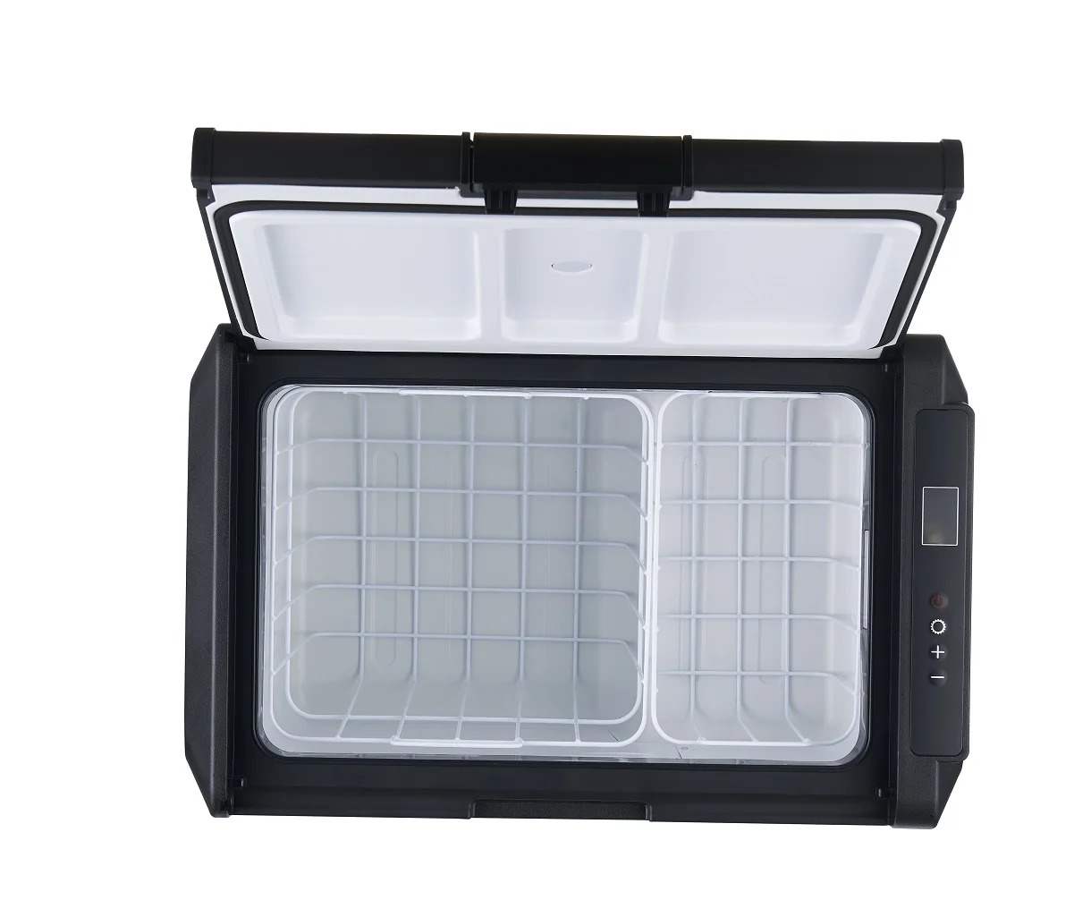 CoolRide-nevera portátil T47 para coche, nevera para exteriores, 12V, 24V, con compresor, una sola zona de refrigeración