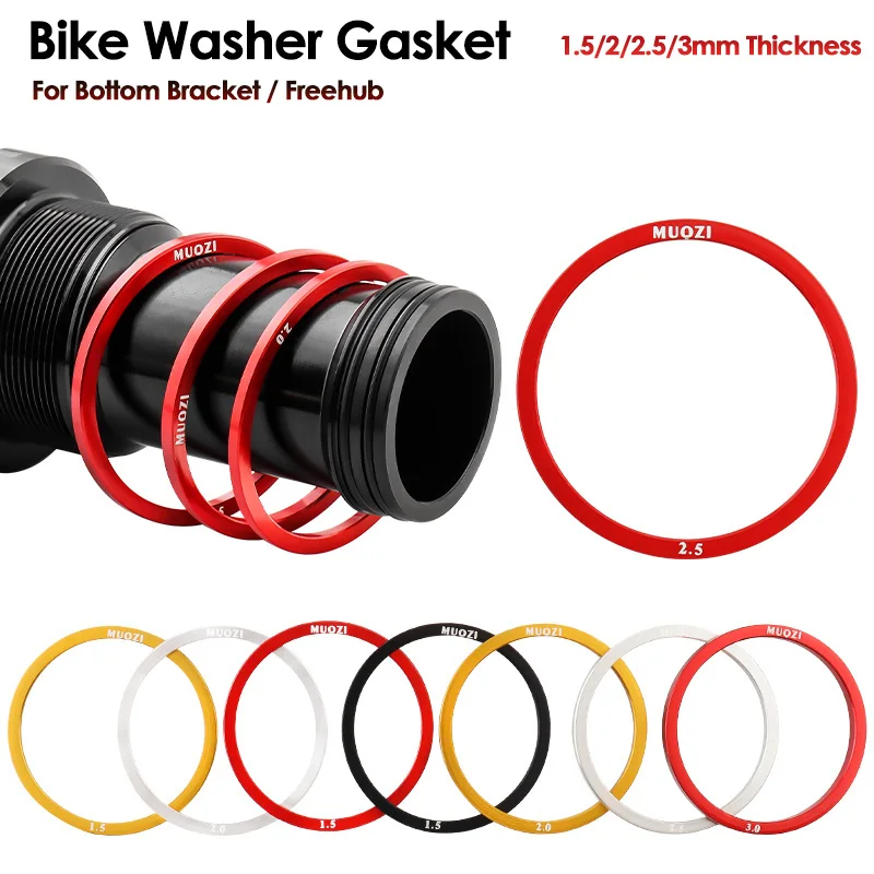 Bike Bottom Bracket Washer Gasket Aluminum Alloy Cycling Accessories Road MTB Mountain Bicycle Wheel Freehub Spacers 5pcs/lot