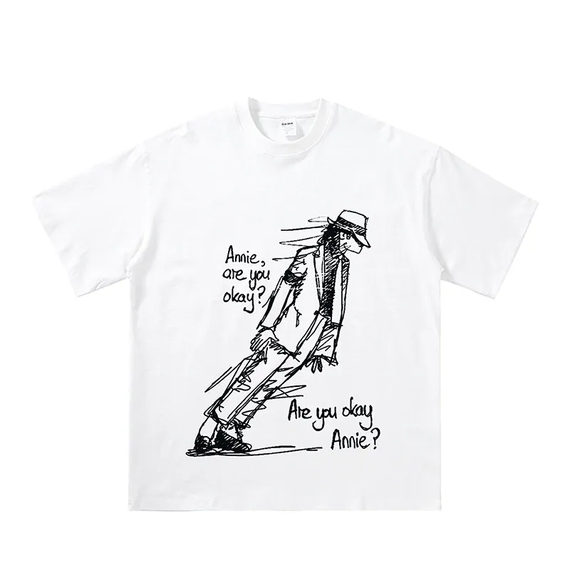 Michael Jackson Retro Cotton Printed Short-sleeved T-shirt, Suitable for Men, Women, and Children of All Agest for Summer Wear.