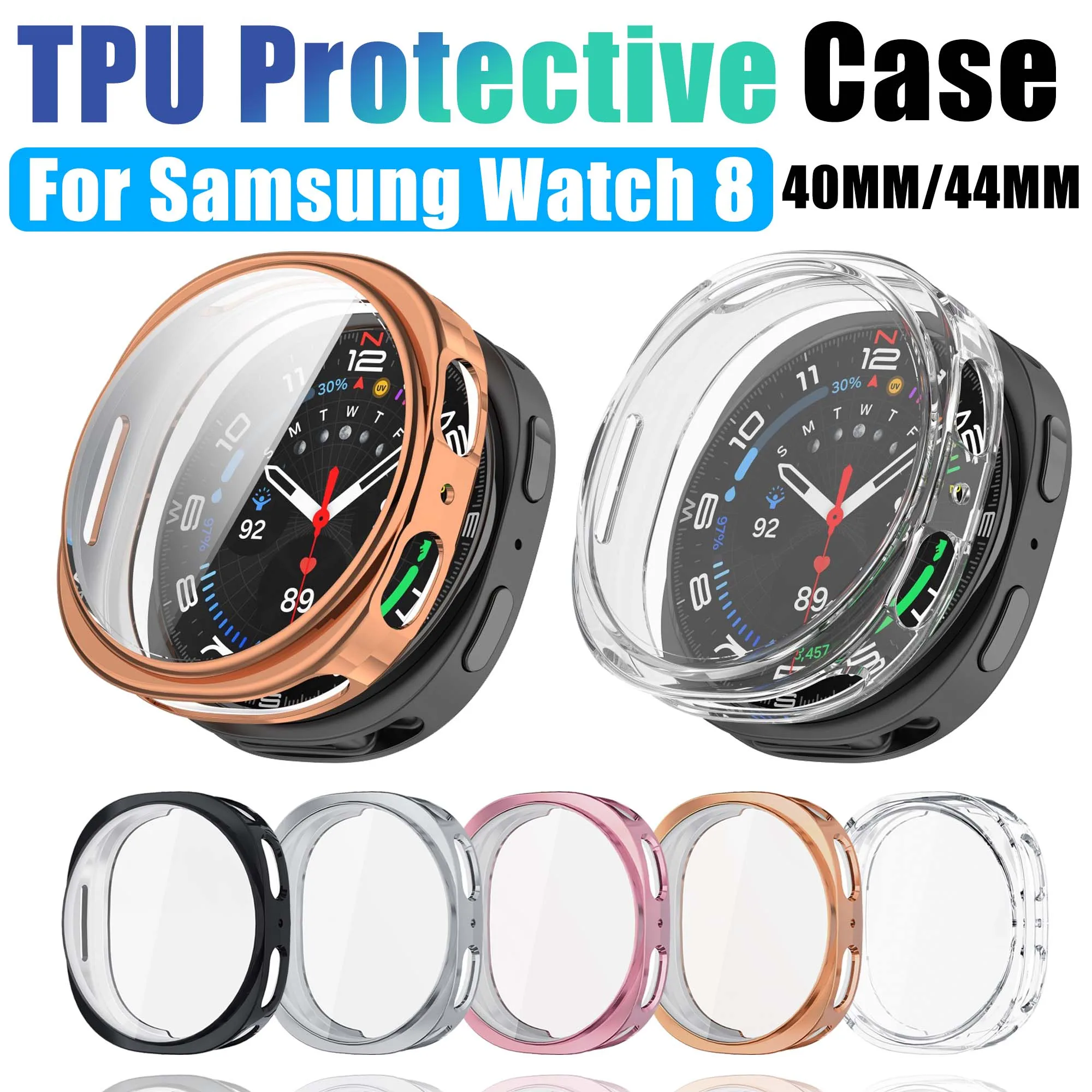 

Мягкая защитная пленка из ТПУ для Samsung Galaxy Watch 8, 40 мм, 44 мм, защитный чехол для экрана, рамка-бампер для Galaxy Watch8, аксессуары