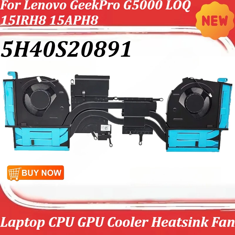 

Laptop CPU GPU Cooler Heatsink Fan for Lenovo GeekPro G5000 LOQ 15IRH8 15APH8 5H40S20891