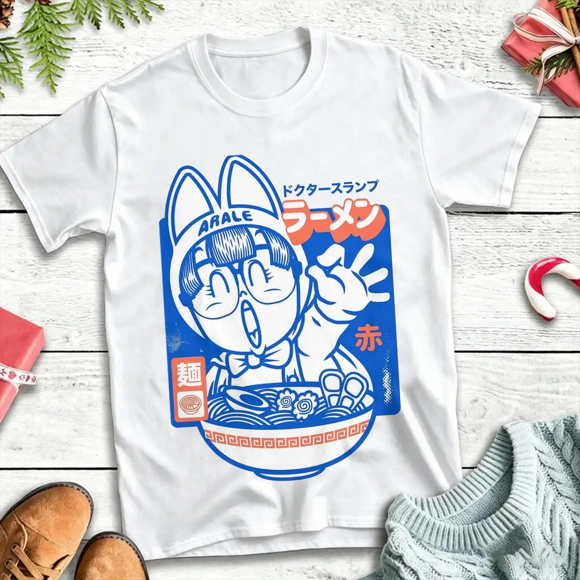 Arale Anime Cute Men Women T Shirts Dr Slump Novelty Tees Short Sleeve Round Collar T-Shirts Pure Cotton 4XL 5XL Tops