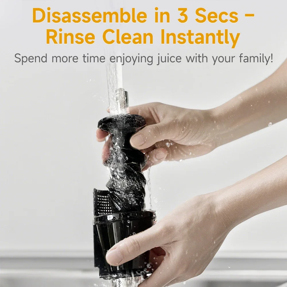 LUFVEBUT عيار كبير عصارة بطيئة 250 واط الصحافة الباردة مضغ النازع BPA الحرة عالية العصير إنتاجية آمنة أداة المطبخ