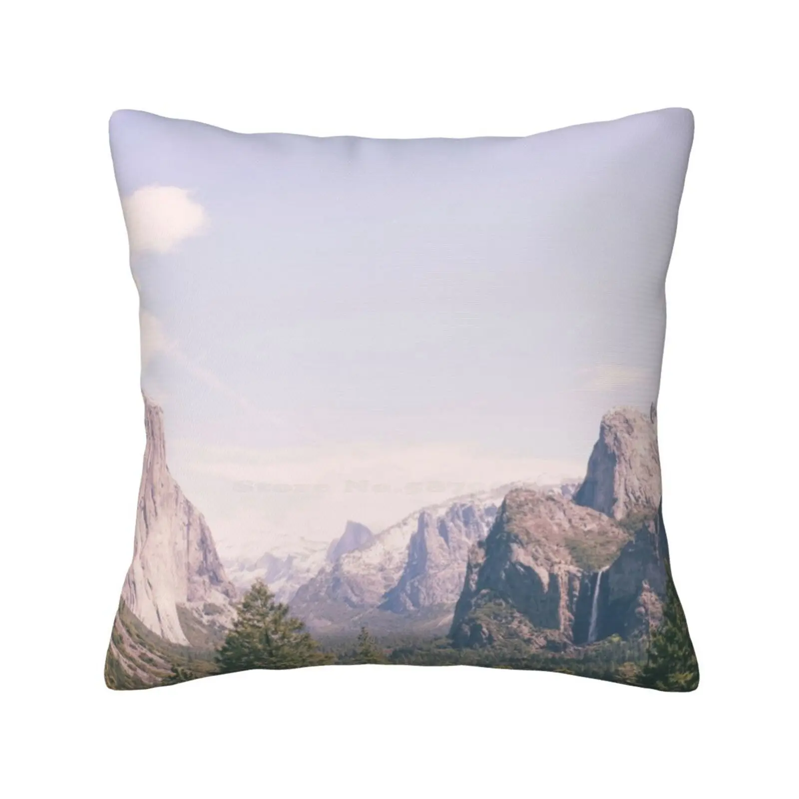 Yosemite Beauty Pillows Case Bedroom Home Decoration California Pacific Coast Road Trip Vintage Film Rocks Forest Tree Sequoia