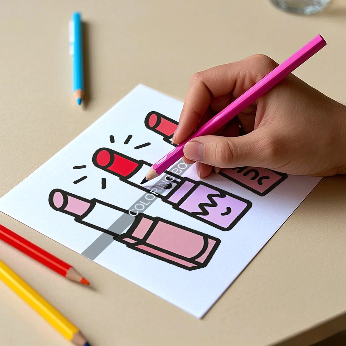 Pink-Themed Coloring Book for Adults - 24 Pages of Fun and Relaxation, Versatile Design for Creative Coloring Enthusiasts