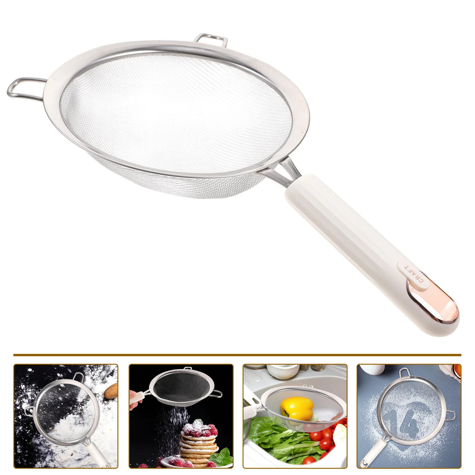 

Juice Filter Cooking Strainer Spoon Dumpling Basket Filtering Ladle Mesh Straining