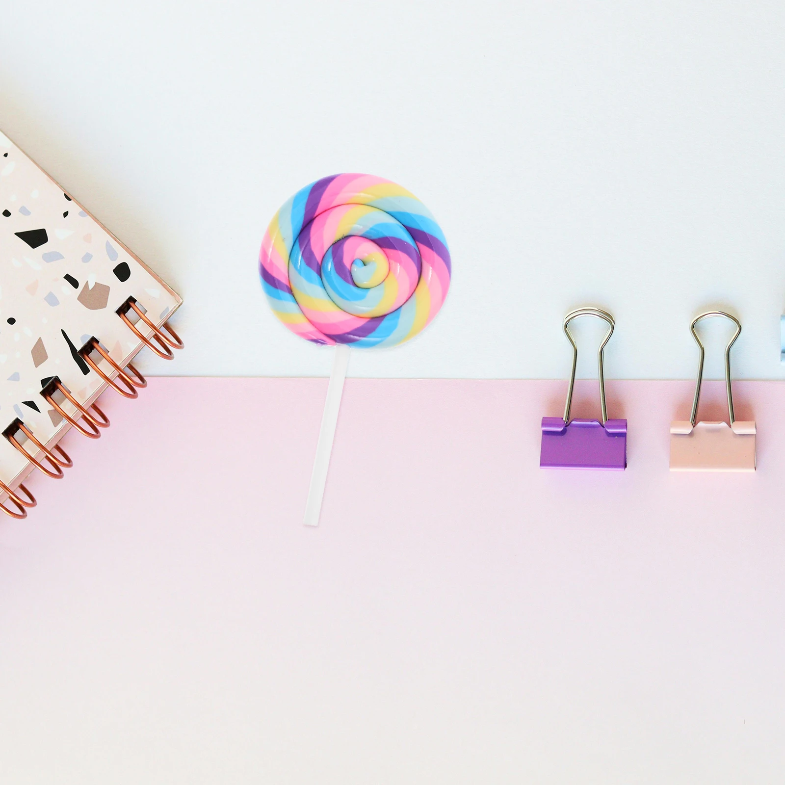 

6 Pcs Simulation Lollipop Toy Cute Head Ballpoint Pen Big Lollipops Child Clay