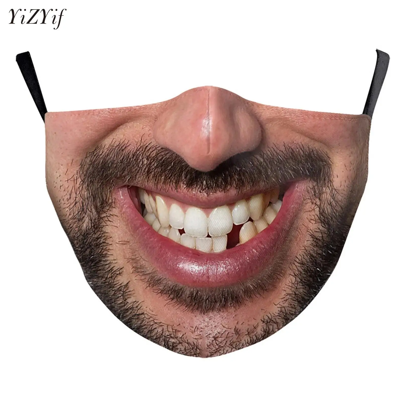 Halloween Smile Print Mask Unisex Funny 3d Masks For Women Adult Face Scarf Adult Protec Mouthmask Outdoor Party Cosplay Mask