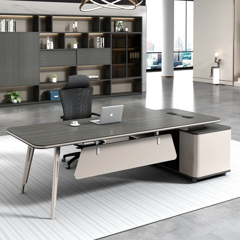 Modern manager's desk, office desk and chair combination