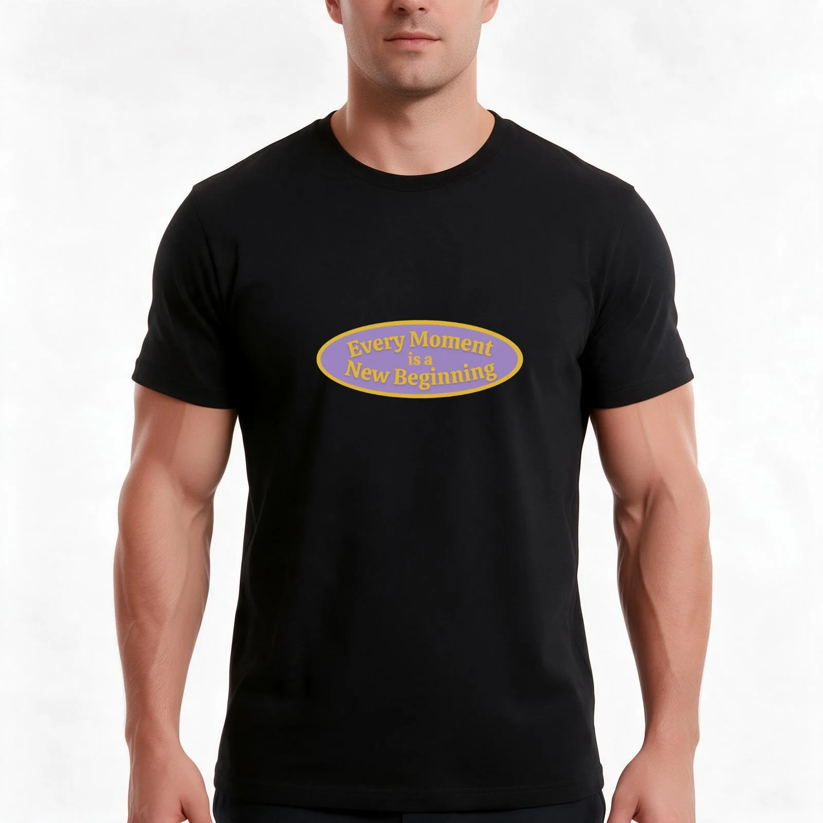 Every Moment Is A New Beginning No.4 T-Shirt, Summer Casual Cotton Tee, Oversized Streetwear Tops, Vintage Graphic Print