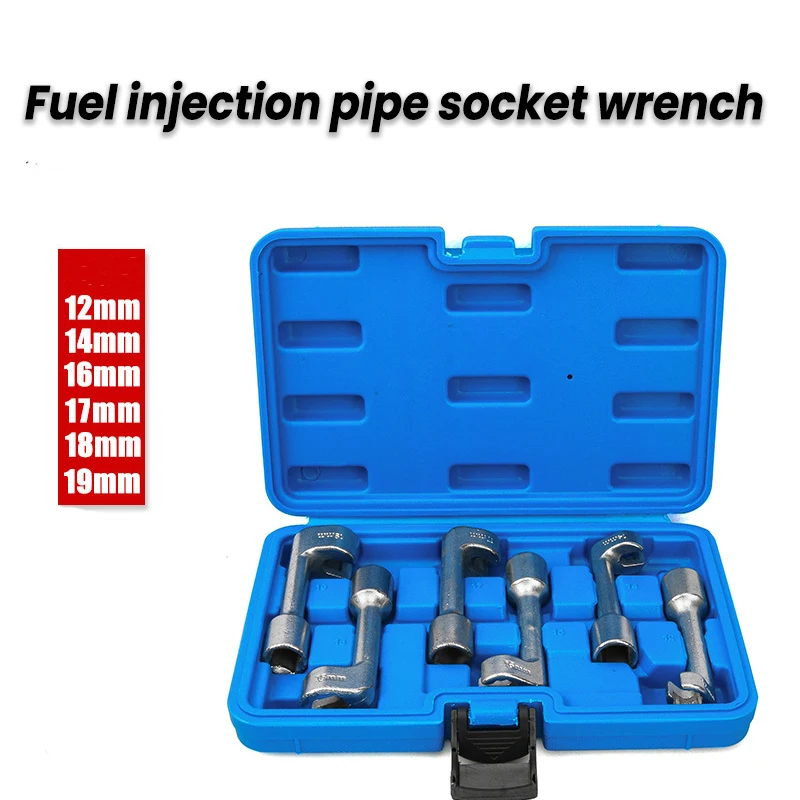 Diesel Fuel Injector Line Injection Socket  Wrench Set Chrome Vanadium Steel Fuel Injection Pipe Socket Wrench for Car Repair