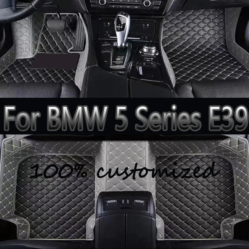 Car Floor Mats For BMW 5 Series E39 1996~2003 Rugs Protective Pad Luxury Leather Mat Carpets Car Accessories 523i 525i 520i 520d