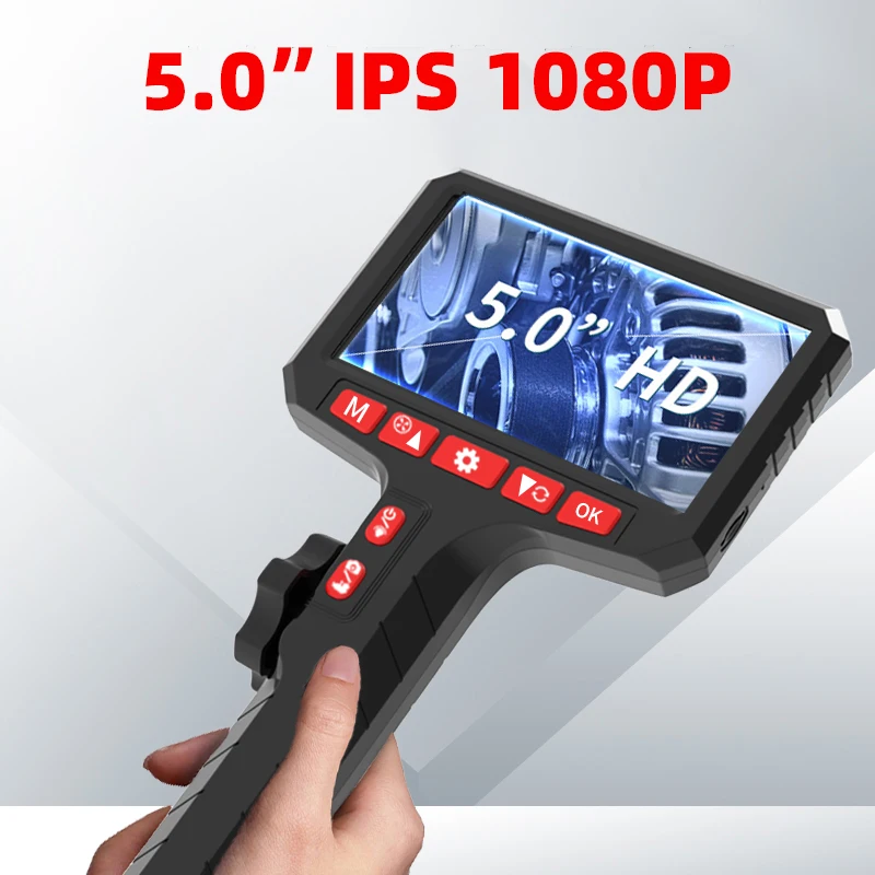 LAFOCH Borescope 5 นิ้ว, กล้อง 3.9 มม., HD 1080P พร้อมไฟ LED สําหรับการซ่อมรถยนต์, การตรวจสอบท่อประปา