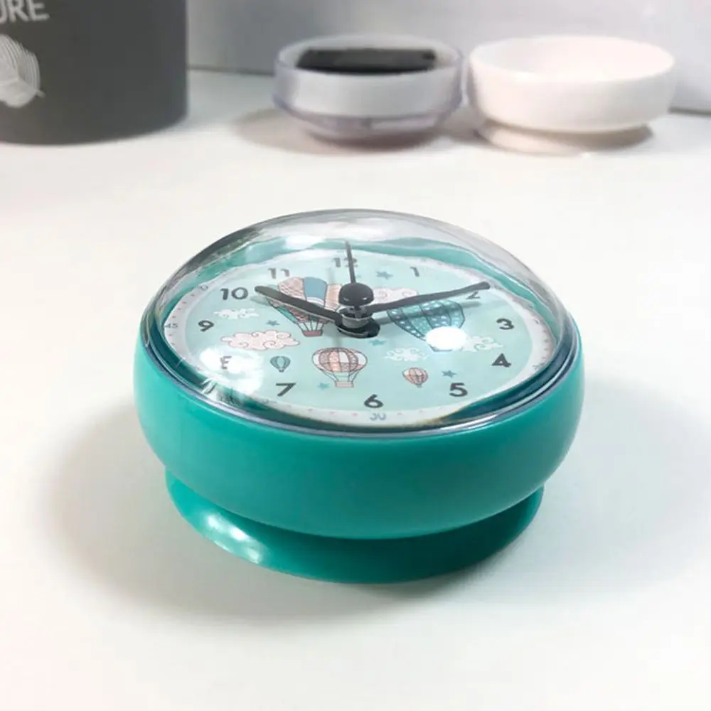 Mini-Sauger-Wanduhr, Badezimmer, beschlagfrei, wasserdicht, 7 cm, Küche, Toilette, Wohnzimmer, wasserdicht, kleine Quarz-Tischuhr – Detail 6