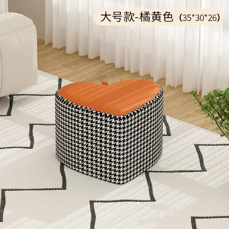 

Small Ottomans Household Low Stool Modern Minimalist Doorstep Shoes Stools Living Room Coffee Tables Sofa Stool Solid Wood Bench