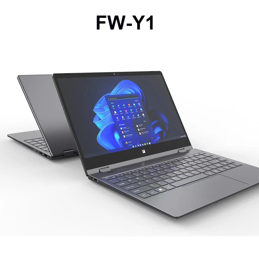 FW-Y1 14-дюймовый мини-ноутбук Intel N95 32 ГБ DDR4 2 ТБ SSD 6000 мАч Планшет 2-в-1 2,5 К 2560x1440 Touch 360 °   Откидной офисный нетбук для учебы