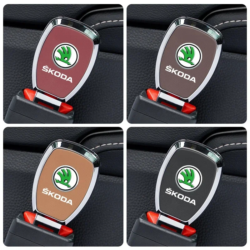 

Seatbelt extension clip plug accessory compatible with Skoda Octavia, Superb, Karoq, Fabia, Citigo, Yeti, and Scala models.