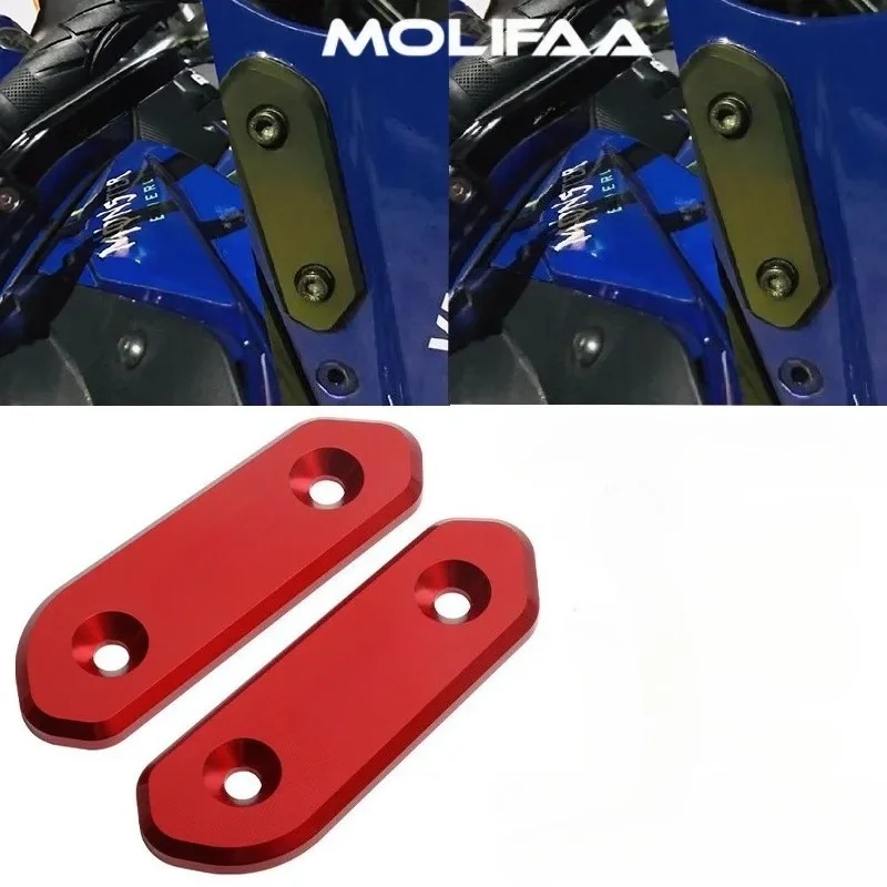For Yamaha YZF R15 V2 V3 V4 R15M 2018-2021 Motorcycle CNC Rearview Mirror Hole Base Cover Windshield Decorative Cap Accessories
