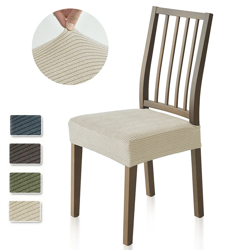 1PC Jacquard Stuhl Sitzbezüge Esszimmer Stuhl Abdeckung Stretch Anti-schmutzig Stuhl Kissen Sitz Schonbezug für Home Hotel büro