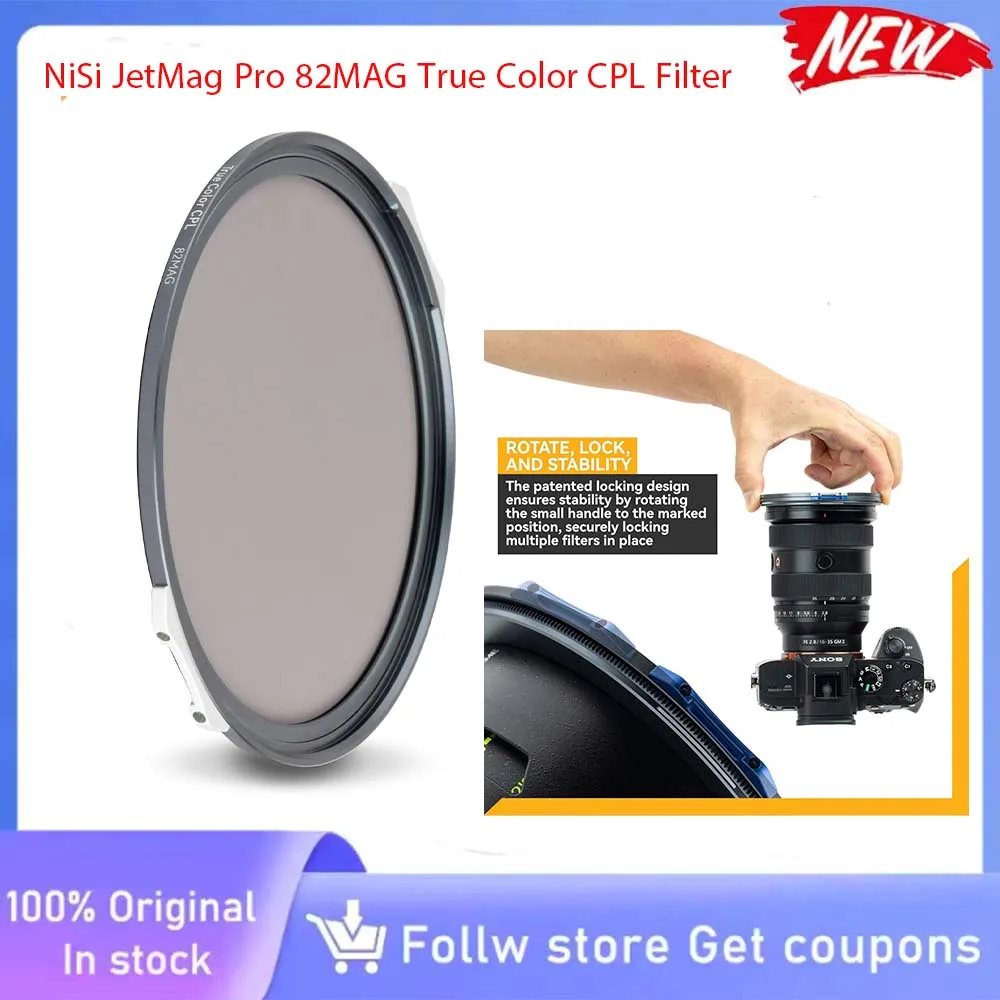 NiSi - JetMag Pro 82MAG True Color CPL Filter, Magnetic Circular Polarizing Lens Filter - Nano Coated Optical Glass