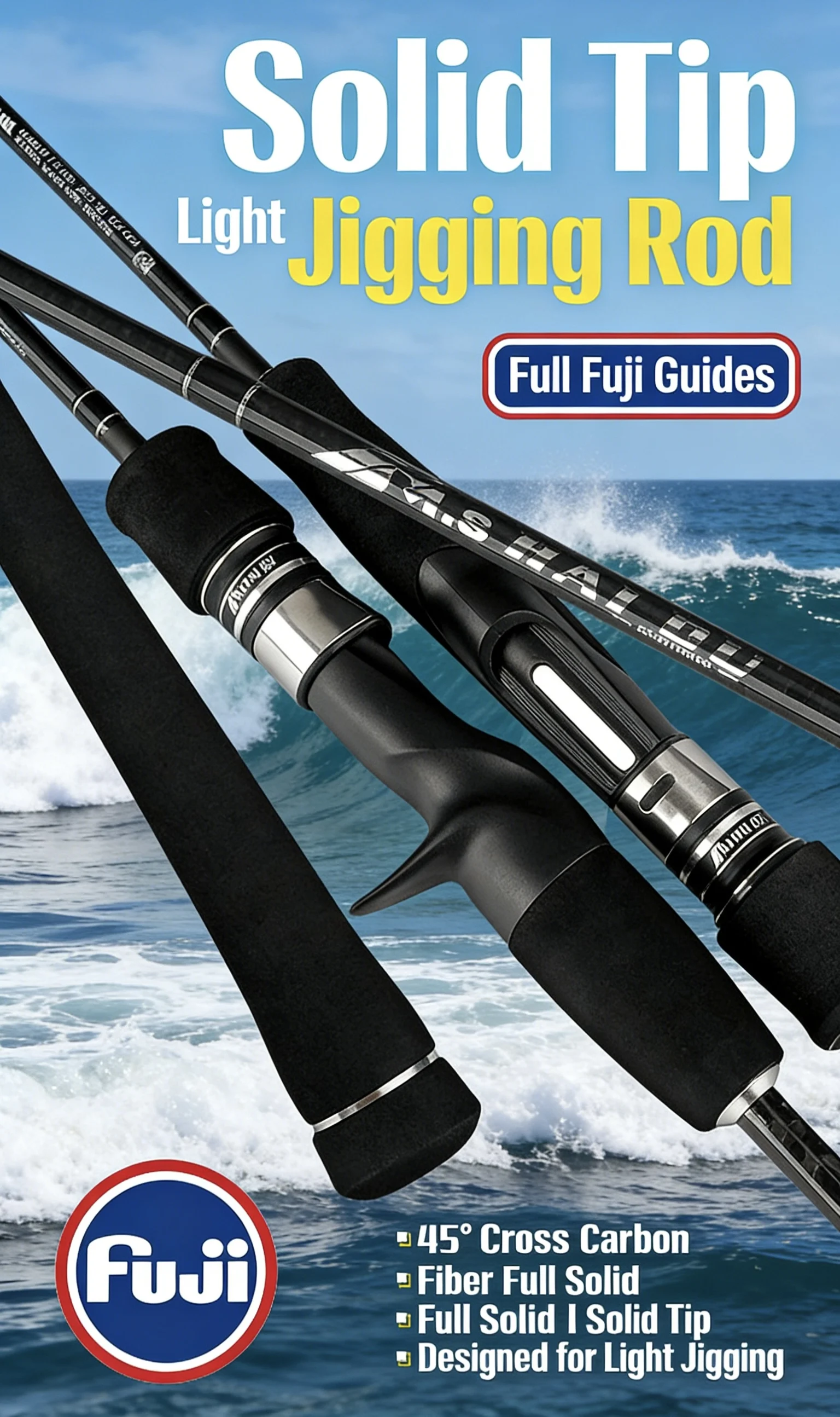 

Carbon Travel Fishing Rod Fuji Guides 1.8m 60-200g Lure Capaticy Spinning&Casting Models For Sea Bass Cod