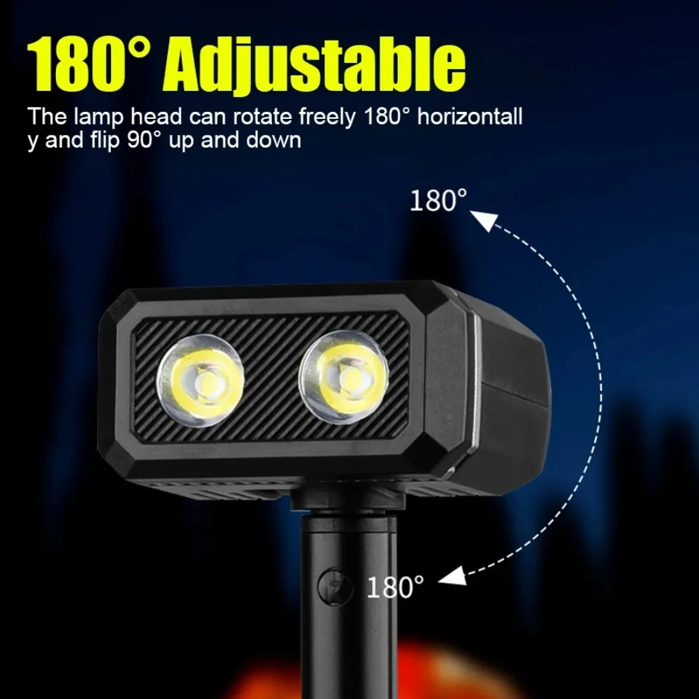 Portable 180° Rotatable Extendable LED Flashlight Waterproof Magnetic Suction Work Light for Camping Lantern Fishing Hiking view 3