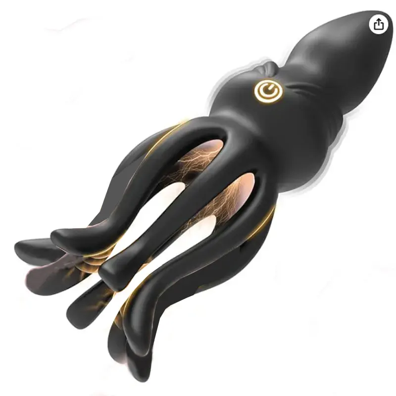 4IN1 Male Masturbator Penis Vibrator 9 Vibrating Anal Butt Plug Prostate Massager Clit Nipple Stimulation Sex Toy for Men Women