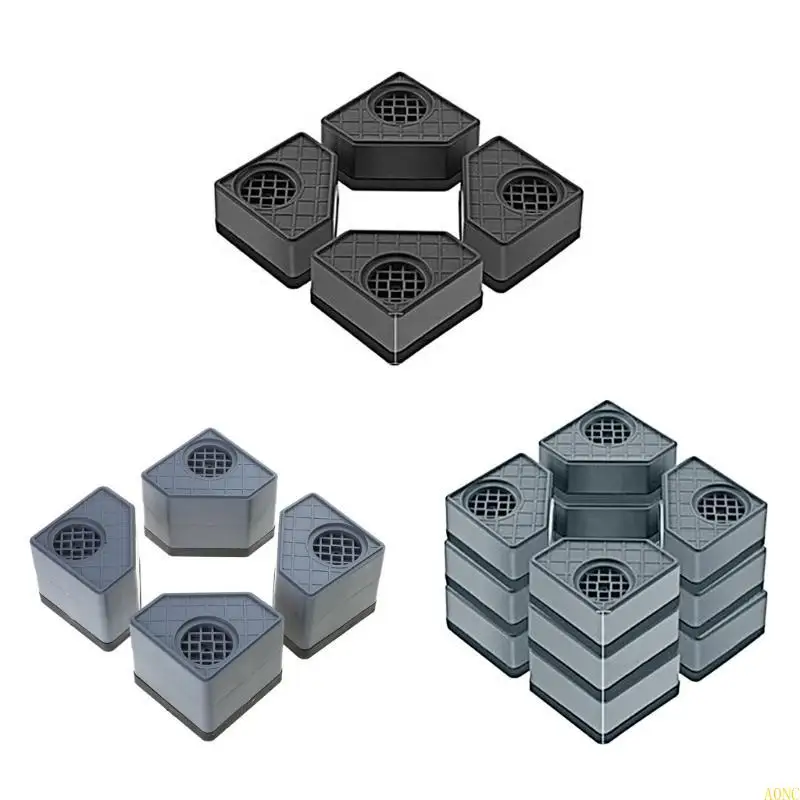 A0NC 4PCS Мебель выравнивающая базовая стиральная машина для ног Anti -Vibration Pad сохраняет стабильную