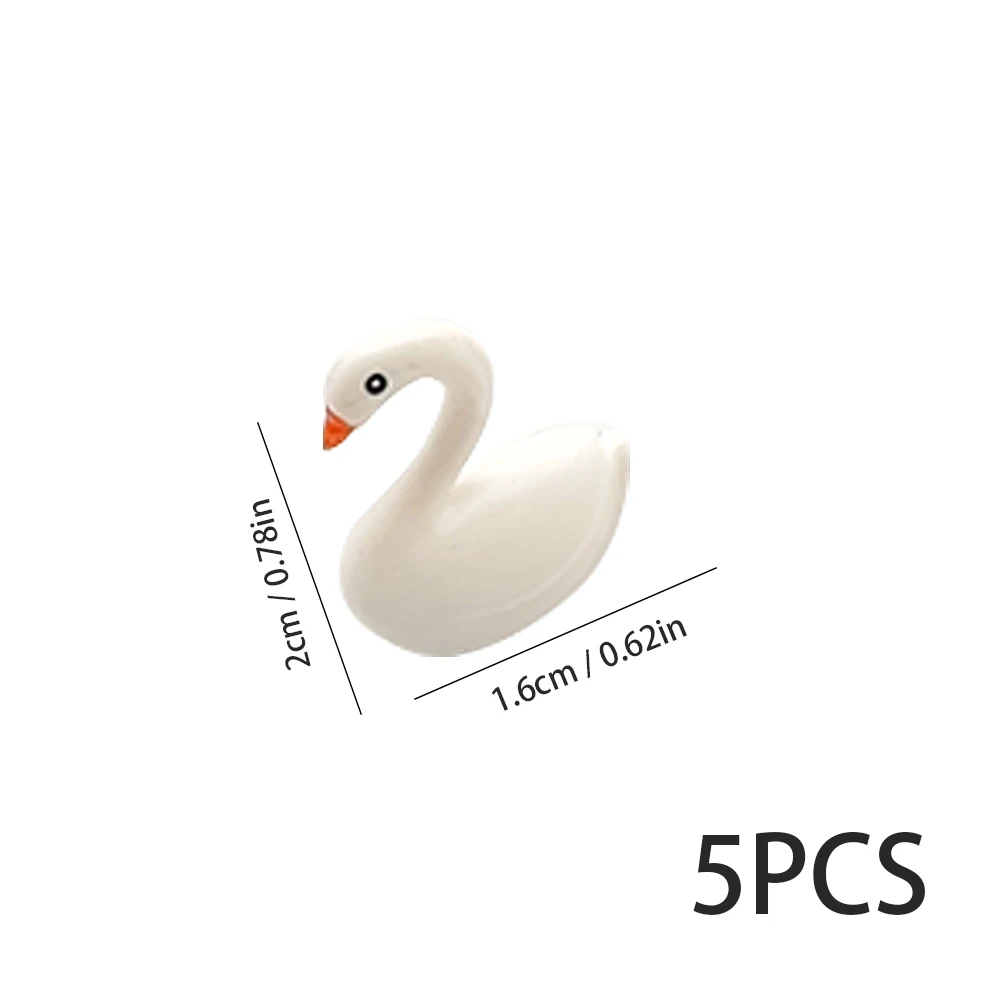 5 Stück Tierbausteine Weißer Schwan, Mandarine Ente und Schwan Szene Kollokation Baustein Spielzeug Geschenk für Kinder