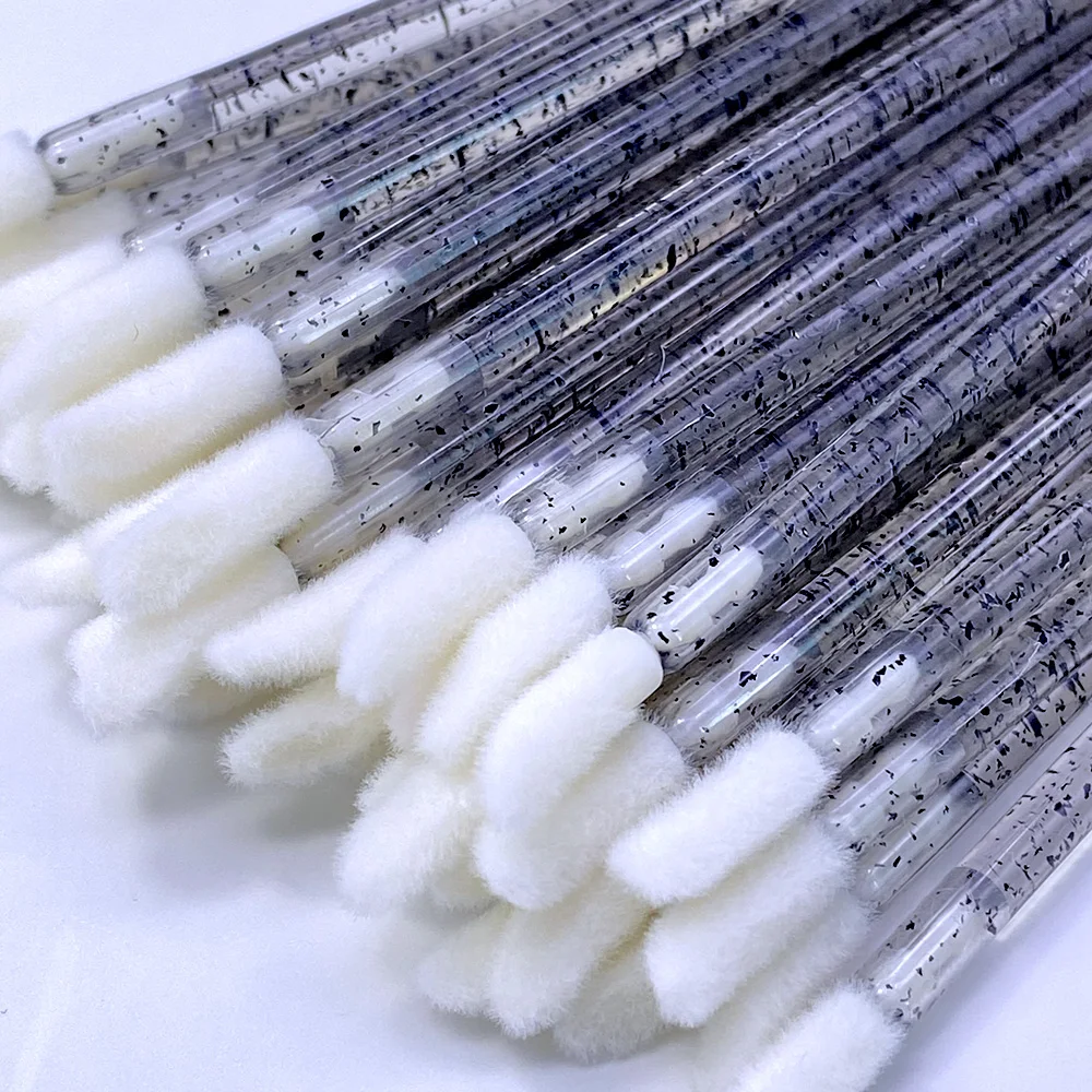 100/300 pièces brosse à lèvres jetable cristal rouge à lèvres brosse applicateur de brillant à lèvres baguettes baguettes de cils applicateurs maquillage outils de beauté