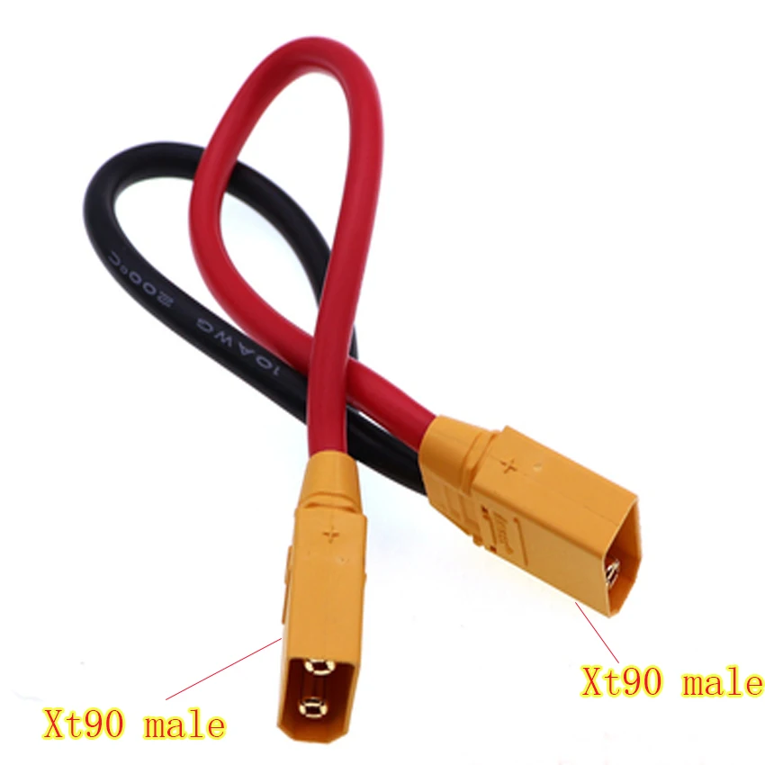 

100CM UAV power Wire connecting cables XT90 Male Female Plug With 10AWG 50cm Silicone Flexible Cord For electric car