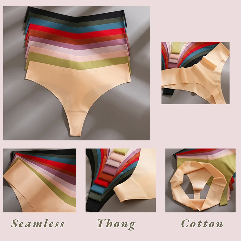 7 Pieces Sexy Lingerie Women's Seamless Panties Silk Female Underwear for Women Elasticity Thongs Secret G-String Fashion Tangas - Image 5